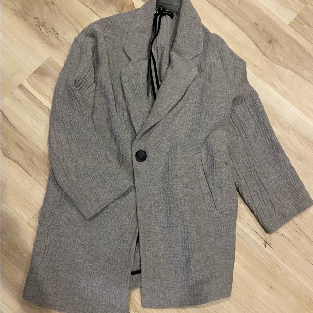 Zara oversized blazer in grey